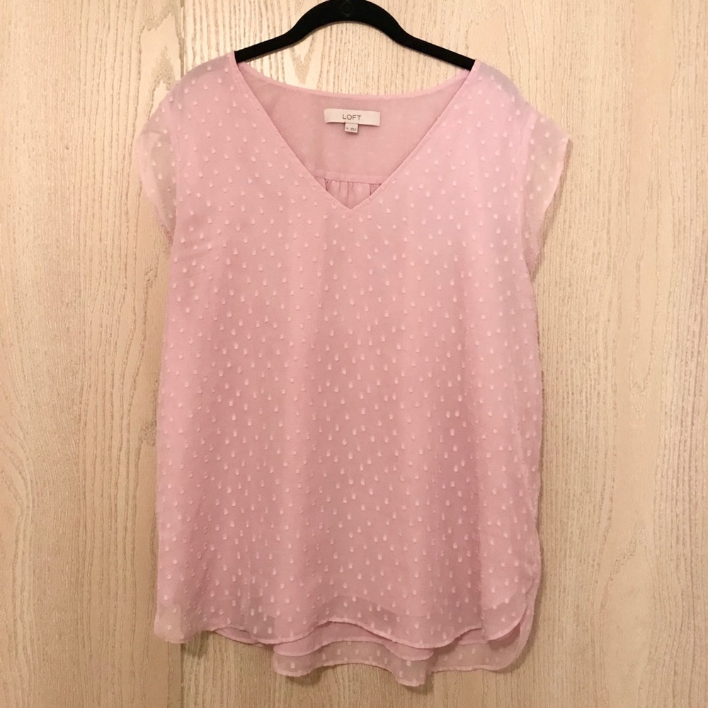 Loft Pink Short Sleeve Top